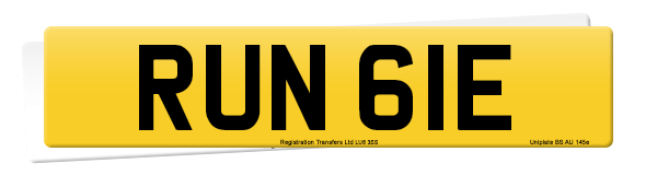 Registration number RUN 61E